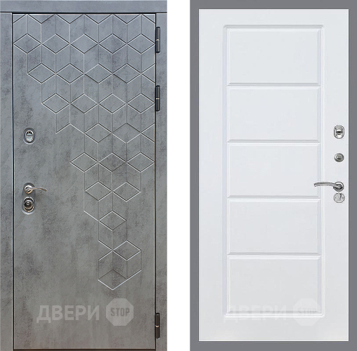 Входная металлическая Дверь Стоп БЕТОН ФЛ-39 Силк Сноу в Красноармейске