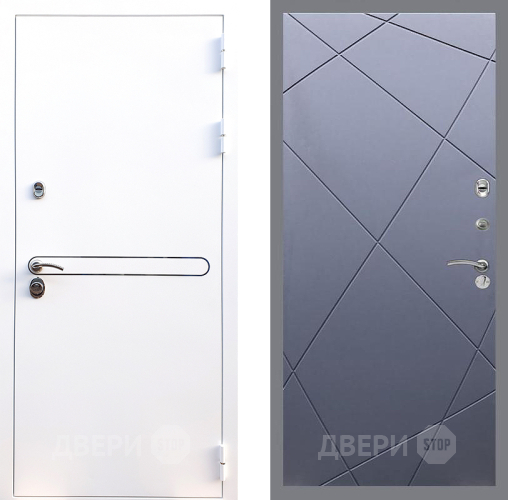 Входная металлическая Дверь Стоп Лайн Вайт ФЛ-291 Силк титан в Красноармейске
