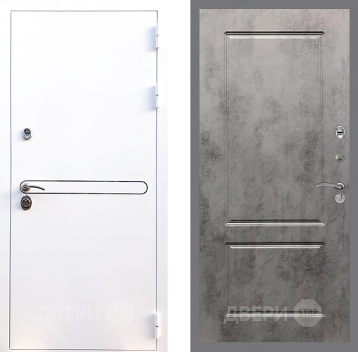 Входная металлическая Дверь Стоп Лайн Вайт ФЛ-117 Бетон темный в Красноармейске