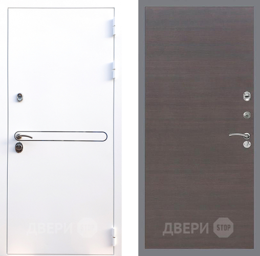 Входная металлическая Дверь Стоп Лайн Вайт Гладкая венге поперечный в Красноармейске