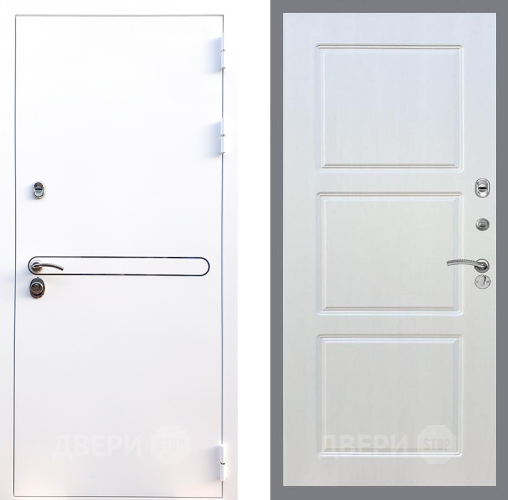 Входная металлическая Дверь Стоп Лайн Вайт ФЛ-3 Лиственница беж в Красноармейске