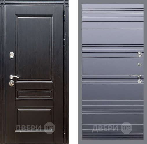 Входная металлическая Дверь Стоп МЕГАПОЛИС Лайн Силк титан в Красноармейске