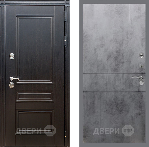 Входная металлическая Дверь Стоп МЕГАПОЛИС ФЛ-290 Бетон темный в Красноармейске