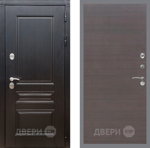 Входная металлическая Дверь Стоп МЕГАПОЛИС Гладкая венге поперечный в Красноармейске