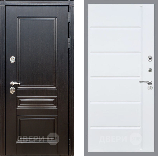 Входная металлическая Дверь Стоп МЕГАПОЛИС ФЛ-102 Белый ясень в Красноармейске