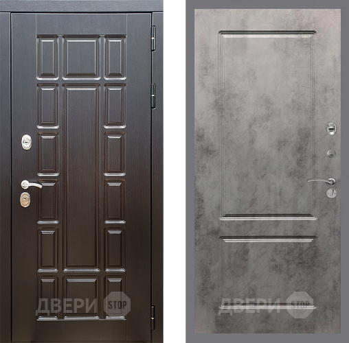Входная металлическая Дверь Стоп НЬЮ ЙОРК ФЛ-117 Бетон темный в Красноармейске