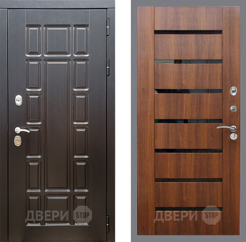 Входная металлическая Дверь Стоп НЬЮ ЙОРК СБ-14 Орех бренди в Красноармейске