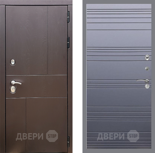 Входная металлическая Дверь Стоп УРБАН Лайн Силк титан в Красноармейске