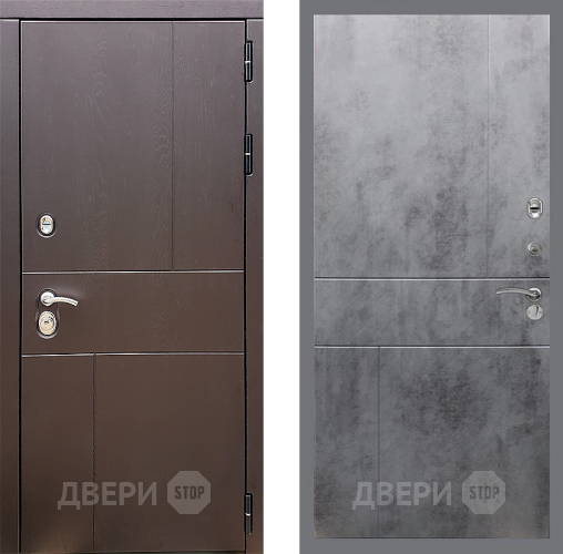 Входная металлическая Дверь Стоп УРБАН ФЛ-290 Бетон темный в Красноармейске