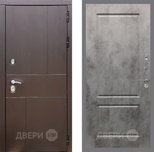 Входная металлическая Дверь Стоп УРБАН ФЛ-117 Бетон темный в Красноармейске