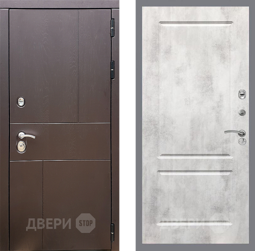 Входная металлическая Дверь Стоп УРБАН ФЛ-117 Бетон светлый в Красноармейске