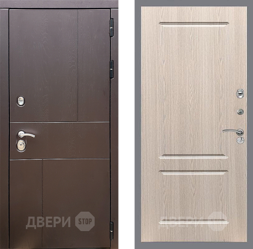 Входная металлическая Дверь Стоп УРБАН ФЛ-117 Беленый дуб в Красноармейске