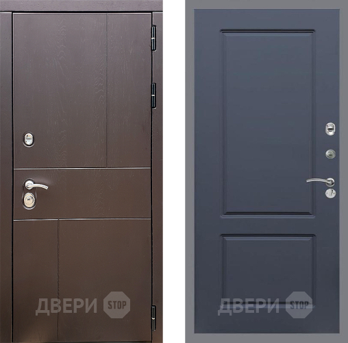 Входная металлическая Дверь Стоп УРБАН ФЛ-117 Силк титан в Красноармейске