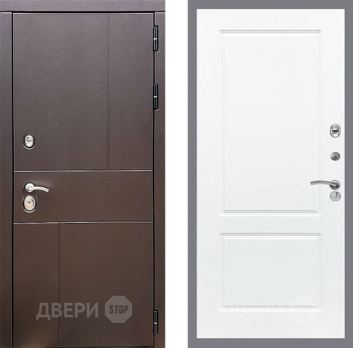Входная металлическая Дверь Стоп УРБАН ФЛ-117 Силк Сноу в Красноармейске