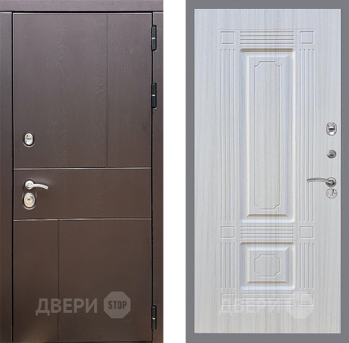 Входная металлическая Дверь Стоп УРБАН ФЛ-2 Сандал белый в Красноармейске