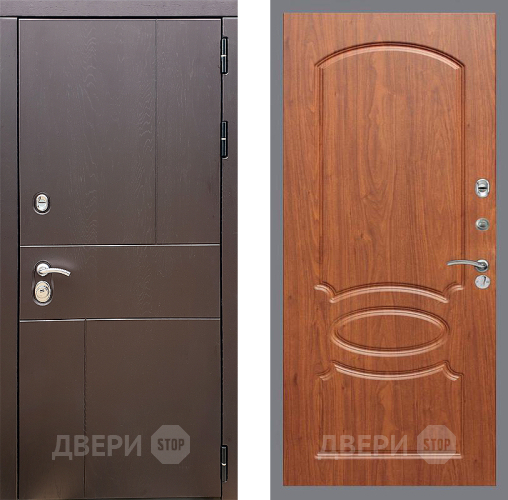 Входная металлическая Дверь Стоп УРБАН ФЛ-128 Береза мореная в Красноармейске