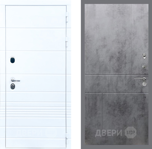 Входная металлическая Дверь Стоп ТРЕНДО ФЛ-290 Бетон темный в Красноармейске