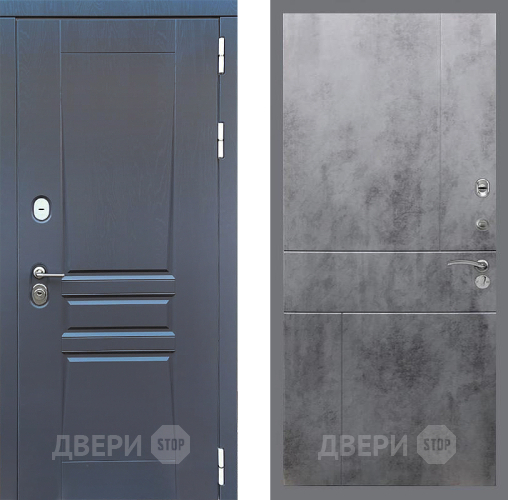 Входная металлическая Дверь Стоп ПЛАТИНУМ ФЛ-290 Бетон темный в Красноармейске
