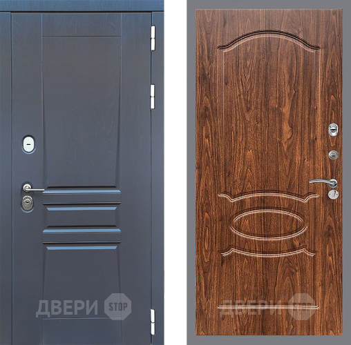 Входная металлическая Дверь Стоп ПЛАТИНУМ ФЛ-128 орех тисненый в Красноармейске