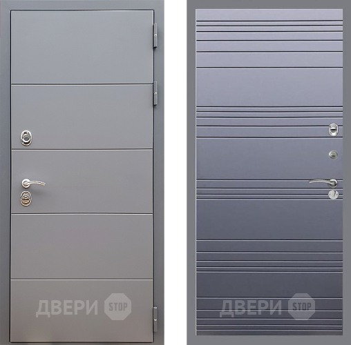 Входная металлическая Дверь Стоп АРТ ГРАФИТ Лайн Силк титан в Красноармейске