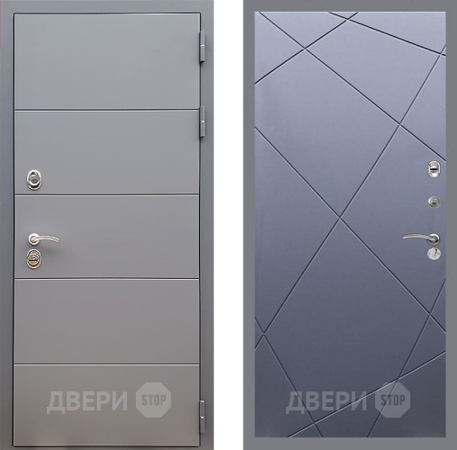 Входная металлическая Дверь Стоп АРТ ГРАФИТ ФЛ-291 Силк титан в Красноармейске