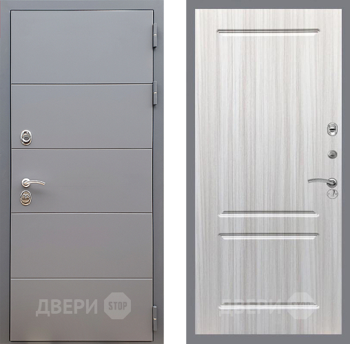 Входная металлическая Дверь Стоп АРТ ГРАФИТ ФЛ-117 Сандал белый в Красноармейске