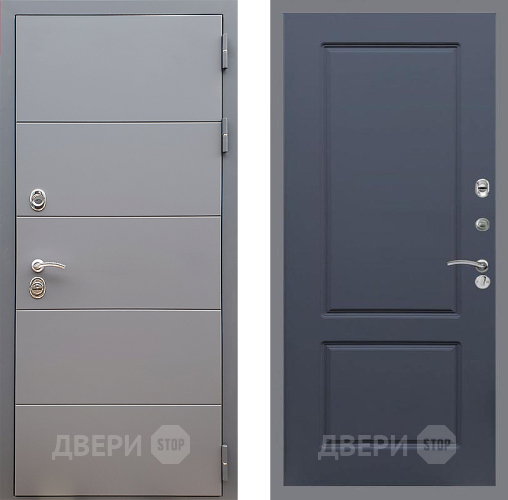 Входная металлическая Дверь Стоп АРТ ГРАФИТ ФЛ-117 Силк титан в Красноармейске