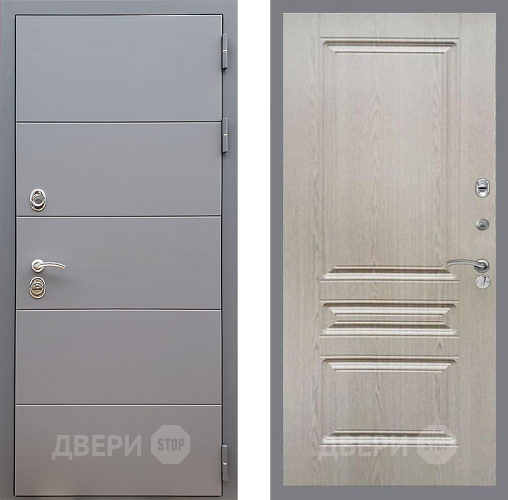Входная металлическая Дверь Стоп АРТ ГРАФИТ ФЛ-243 Беленый дуб в Красноармейске
