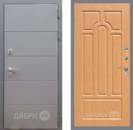 Входная металлическая Дверь Стоп АРТ ГРАФИТ ФЛ-58 Дуб в Красноармейске