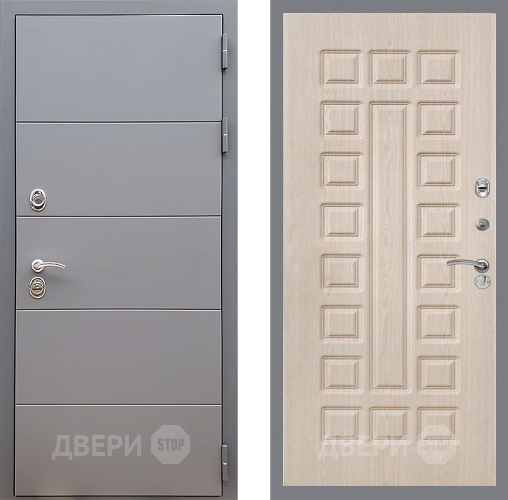 Входная металлическая Дверь Стоп АРТ ГРАФИТ ФЛ-183 Беленый дуб в Красноармейске
