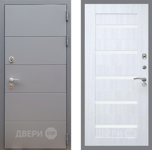 Входная металлическая Дверь Стоп АРТ ГРАФИТ СБ-14 Сандал белый в Красноармейске