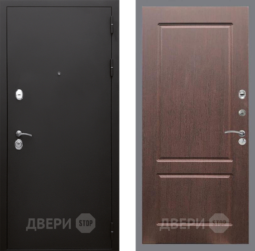 Входная металлическая Дверь Стоп КЛАССИК Шагрень ФЛ-117 Орех премиум в Красноармейске