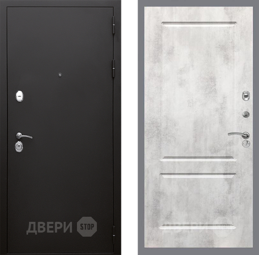 Входная металлическая Дверь Стоп КЛАССИК Шагрень ФЛ-117 Бетон светлый в Красноармейске