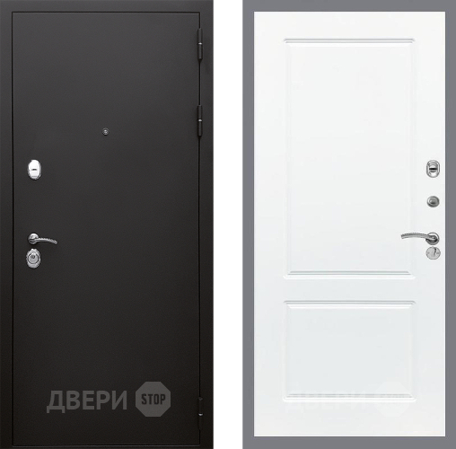 Входная металлическая Дверь Стоп КЛАССИК Шагрень ФЛ-117 Силк Сноу в Красноармейске