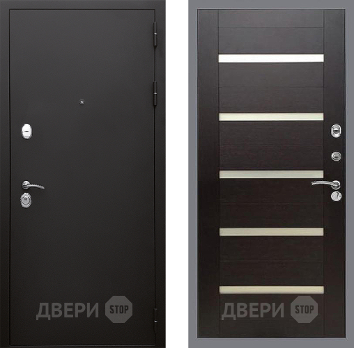 Входная металлическая Дверь Стоп КЛАССИК Шагрень СБ-14 венге поперечный в Красноармейске