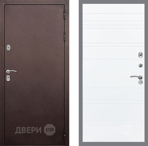 Входная металлическая Дверь Стоп КЛАССИК Медь Лайн Силк Сноу в Красноармейске
