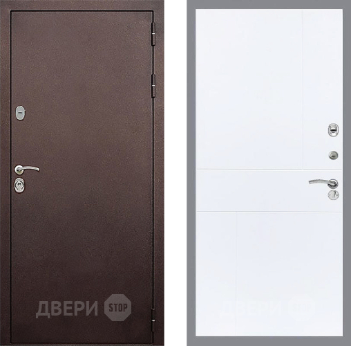 Входная металлическая Дверь Стоп КЛАССИК Медь ФЛ-290 Силк Сноу в Красноармейске