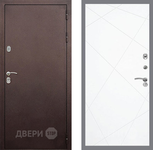 Входная металлическая Дверь Стоп КЛАССИК Медь ФЛ-291 Силк Сноу в Красноармейске