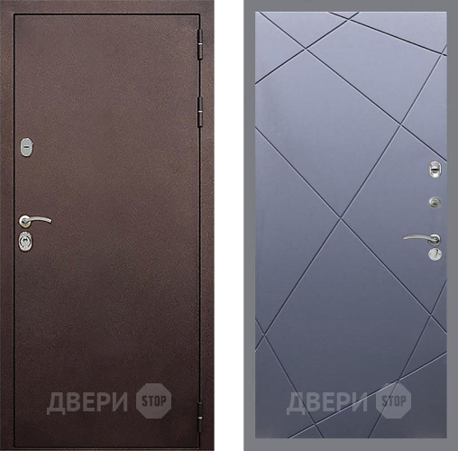 Входная металлическая Дверь Стоп КЛАССИК Медь ФЛ-291 Силк титан в Красноармейске