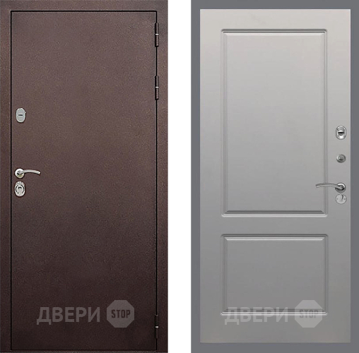 Входная металлическая Дверь Стоп КЛАССИК Медь ФЛ-117 Грей софт в Красноармейске