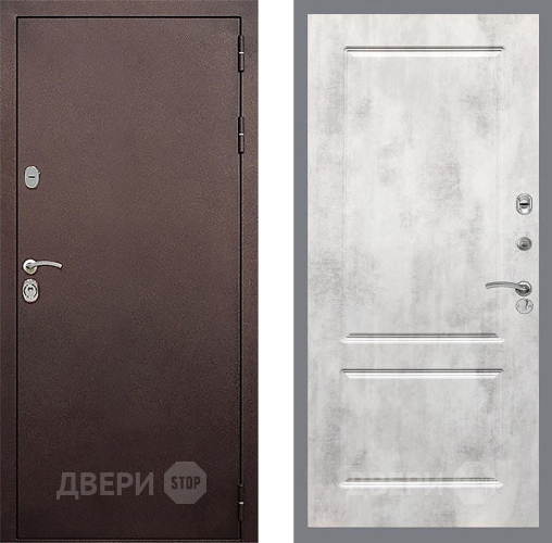 Дверь Стоп КЛАССИК Медь ФЛ-117 Бетон светлый в Красноармейске