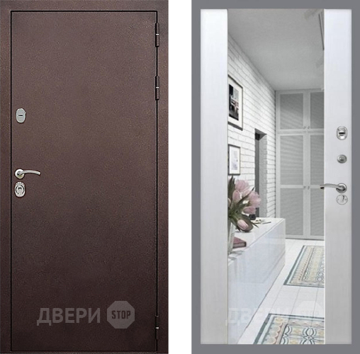 Дверь Стоп КЛАССИК Медь Зеркало СБ-16 Лиственница беж в Красноармейске