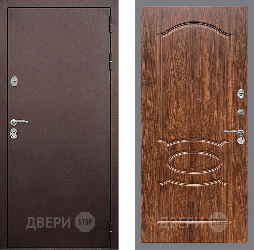 Дверь Стоп КЛАССИК Медь ФЛ-128 орех тисненый в Красноармейске