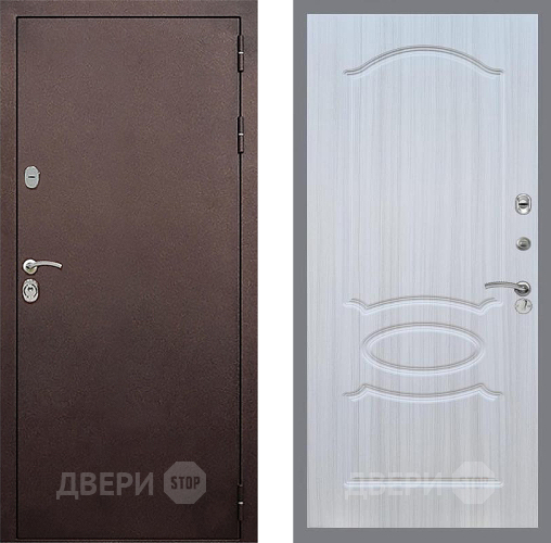 Входная металлическая Дверь Стоп КЛАССИК Медь ФЛ-128 Сандал белый в Красноармейске