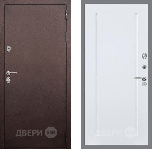 Входная металлическая Дверь Стоп КЛАССИК Медь ФЛ-68 Силк Сноу в Красноармейске