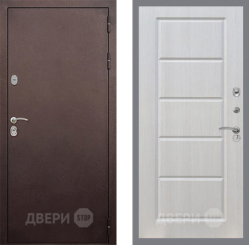 Входная металлическая Дверь Стоп КЛАССИК Медь ФЛ-39 Лиственница беж в Красноармейске