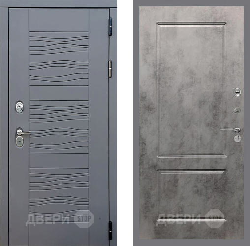 Входная металлическая Дверь Стоп СКАНДИ ФЛ-117 Бетон темный в Красноармейске