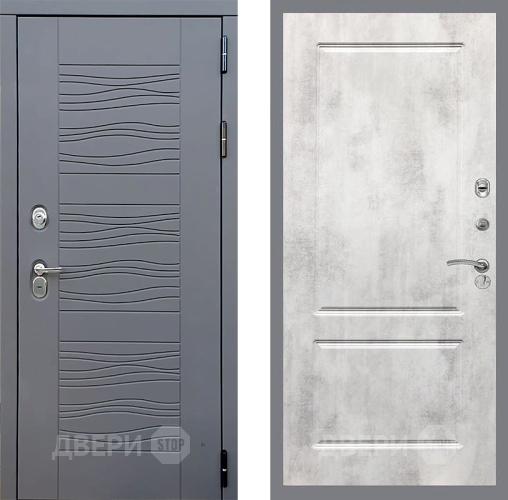 Входная металлическая Дверь Стоп СКАНДИ ФЛ-117 Бетон светлый в Красноармейске