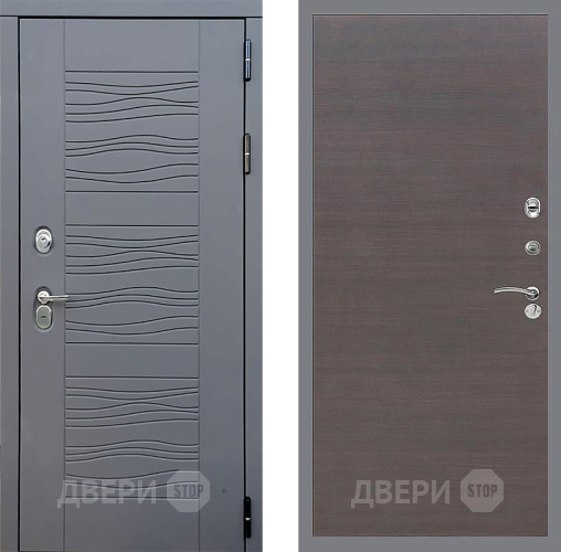 Входная металлическая Дверь Стоп СКАНДИ Гладкая венге поперечный в Красноармейске