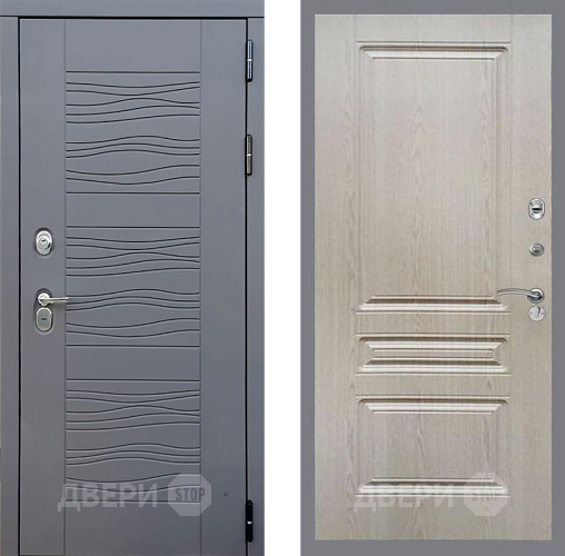 Входная металлическая Дверь Стоп СКАНДИ ФЛ-243 Беленый дуб в Красноармейске